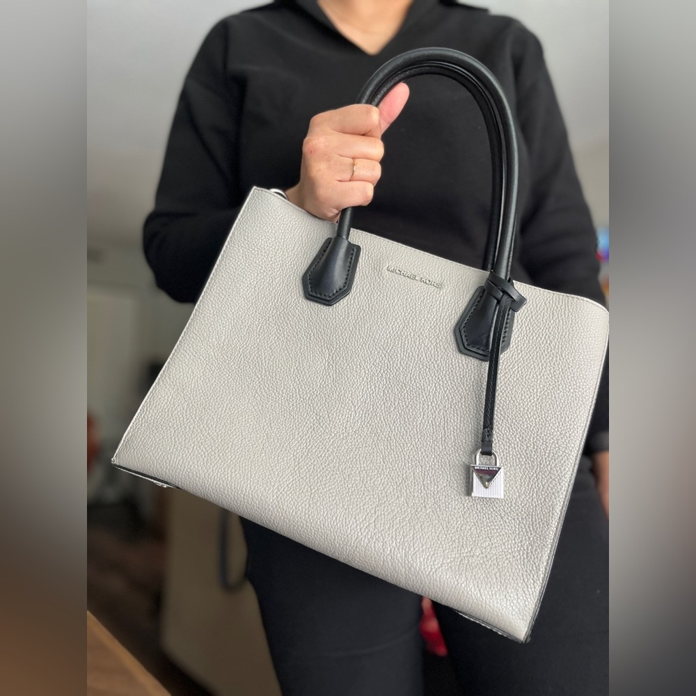 Michael Kors Satchel Bag (Black, Taupe, White) - Picture 12 of 17